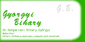 gyorgyi bihary business card