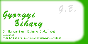 gyorgyi bihary business card